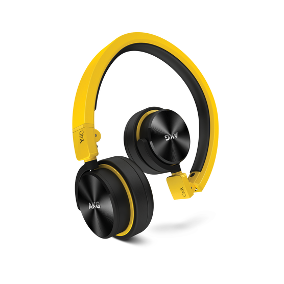 Y40 - Yellow - High-performance foldable headphones with universal in-line microphone and remote - Hero