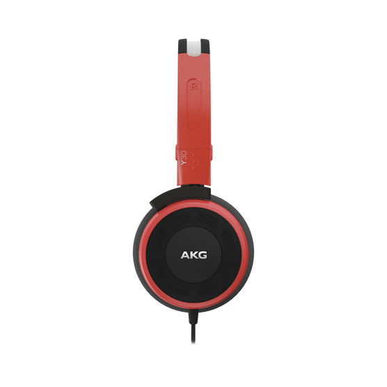 Y 30 - Red - Stylish, uncomplicated, foldable headphones with 1 button universal remote/mic - Detailshot 1