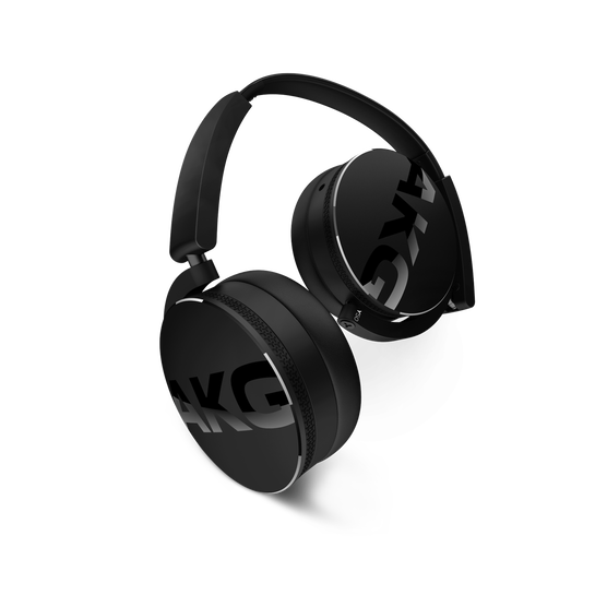 Y50 - Black - On-ear headphones with AKG-quality sound, smart styling, snug fit and detachable cable with in-line remote/mic - Hero