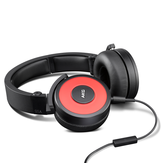 Y55 - Red - High-performance DJ headphones with in-line microphone and remote - Hero
