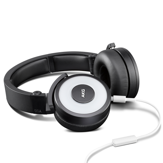 Y55 - White - High-performance DJ headphones with in-line microphone and remote - Hero